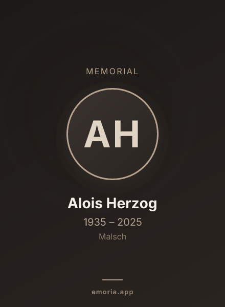 Memorial portrait of Alois Herzog