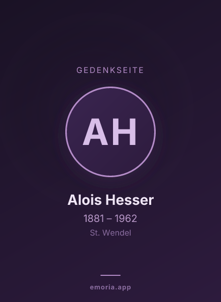 Gedenkportrait von Alois Hesser
