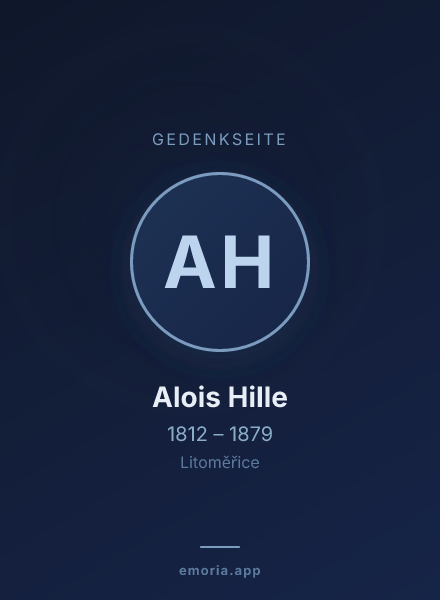 Gedenkportrait von Alois Hille