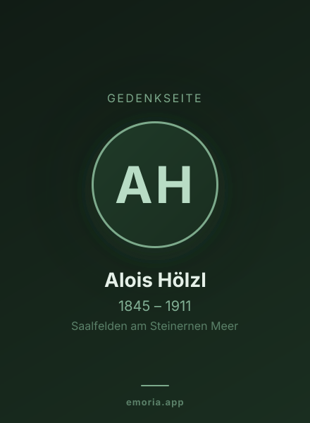 Gedenkportrait von Alois Hölzl