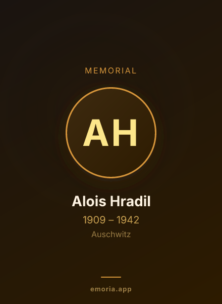 Memorial portrait of Alois Hradil