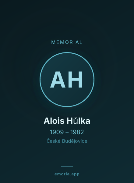 Memorial portrait of Alois Hůlka
