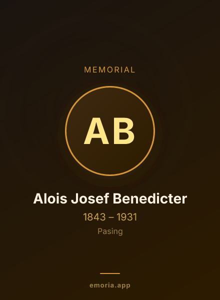 Memorial portrait of Alois Josef Benedicter