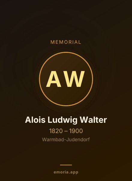 Memorial portrait of Alois Ludwig Walter