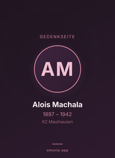 Gedenkportrait von Alois Machala
