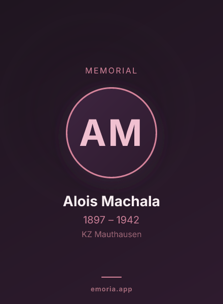 Memorial portrait of Alois Machala