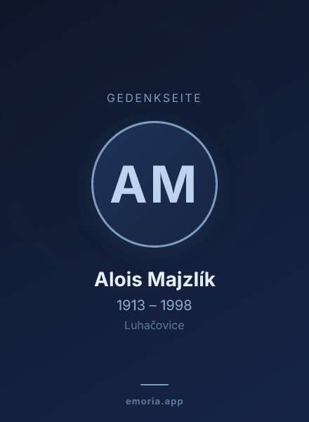 Gedenkportrait von Alois Majzlík