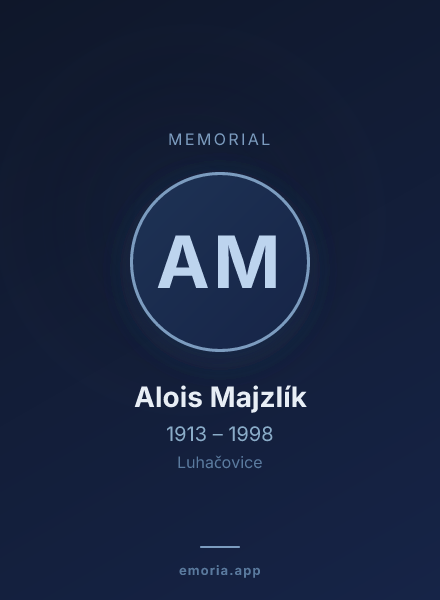 Memorial portrait of Alois Majzlík