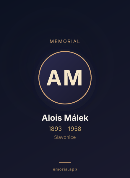 Memorial portrait of Alois Málek