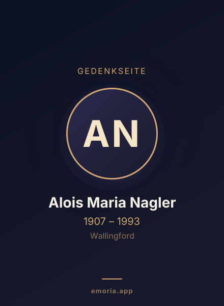 Gedenkportrait von Alois Maria Nagler