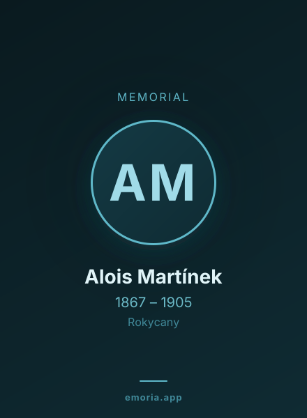 Memorial portrait of Alois Martínek