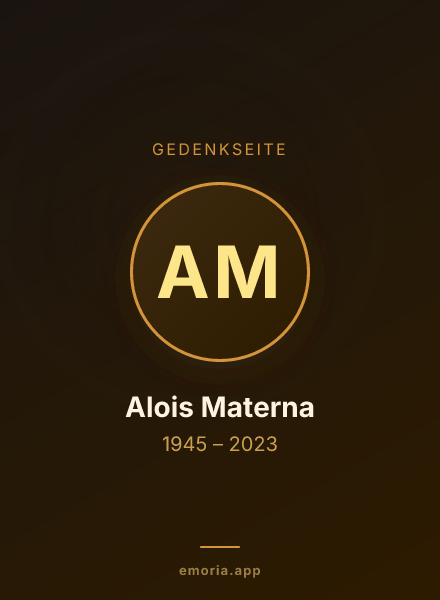 Gedenkportrait von Alois Materna