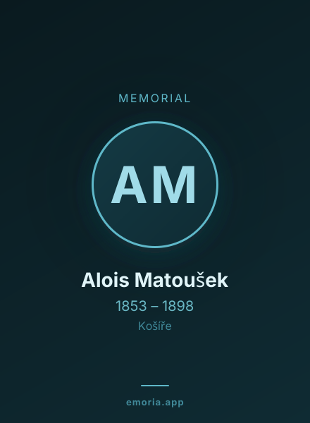 Memorial portrait of Alois Matoušek