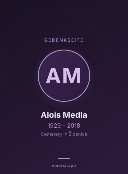Gedenkportrait von Alois Medla