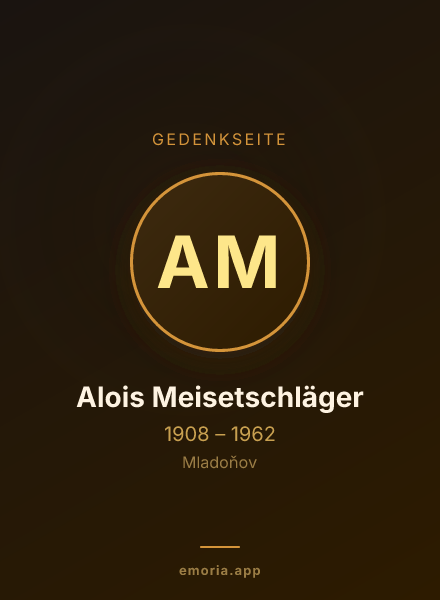 Gedenkportrait von Alois Meisetschläger