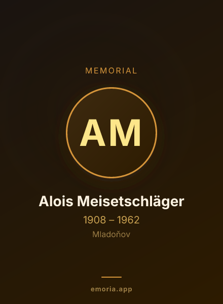 Memorial portrait of Alois Meisetschläger