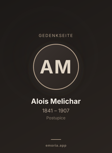 Gedenkportrait von Alois Melichar