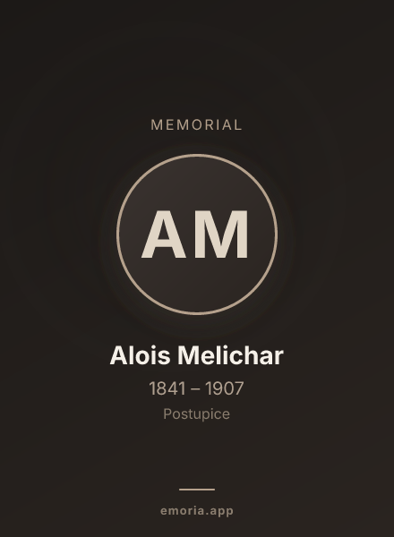 Memorial portrait of Alois Melichar