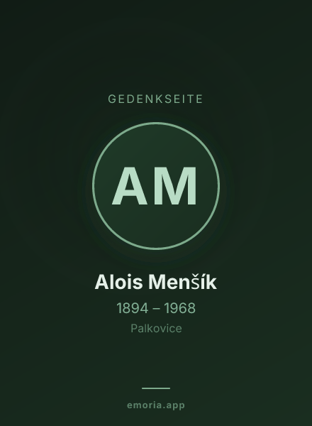 Gedenkportrait von Alois Menšík