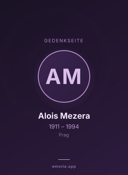 Gedenkportrait von Alois Mezera
