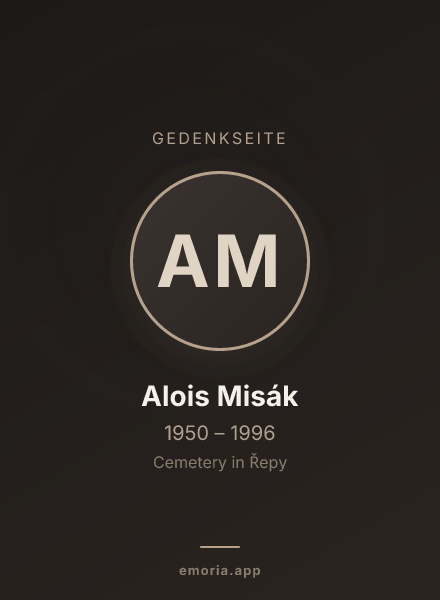 Gedenkportrait von Alois Misák