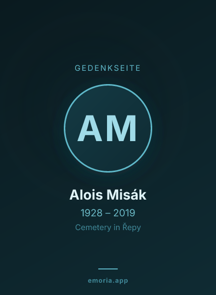 Gedenkportrait von Alois Misák