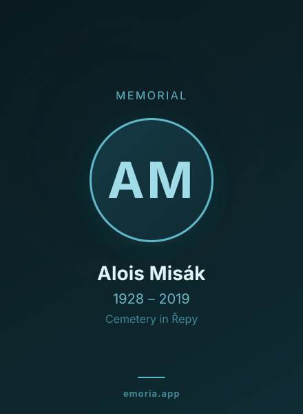 Memorial portrait of Alois Misák