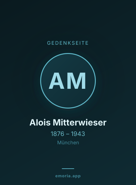 Gedenkportrait von Alois Mitterwieser