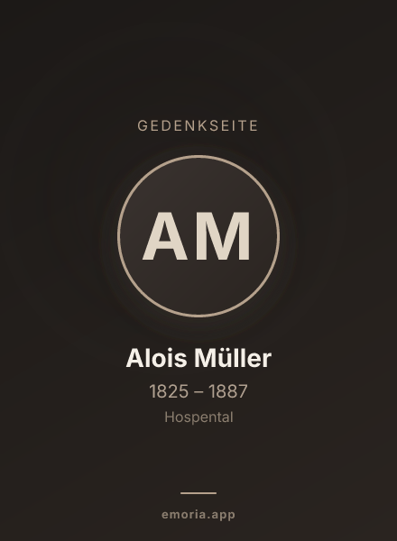 Gedenkportrait von Alois Müller