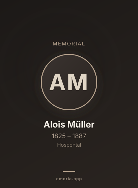 Memorial portrait of Alois Müller
