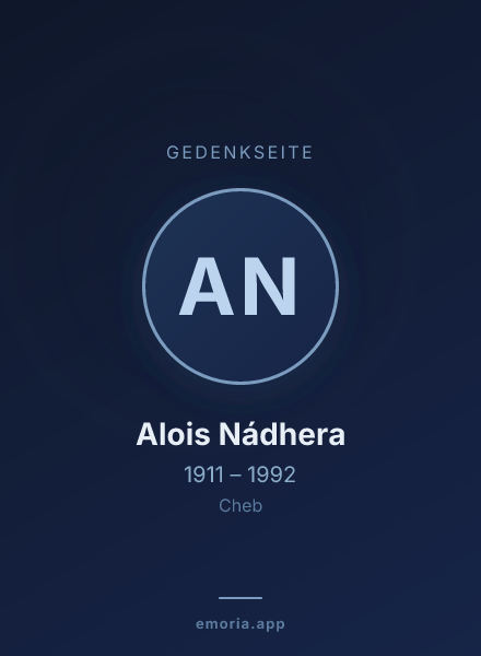 Gedenkportrait von Alois Nádhera