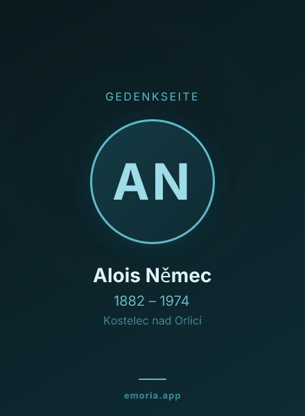 Gedenkportrait von Alois Němec