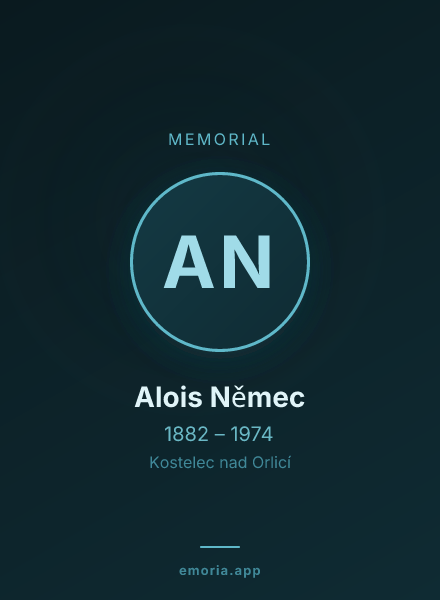 Memorial portrait of Alois Němec