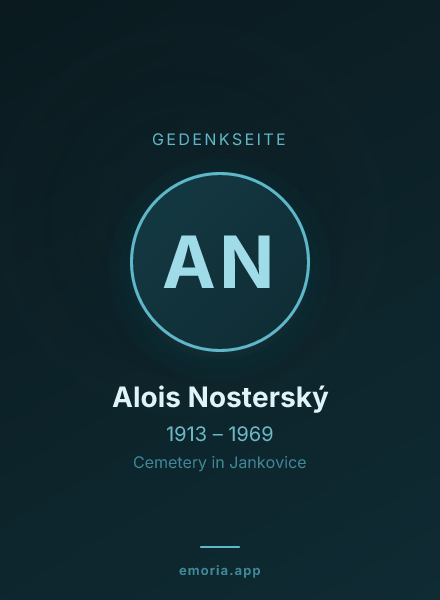 Gedenkportrait von Alois Nosterský