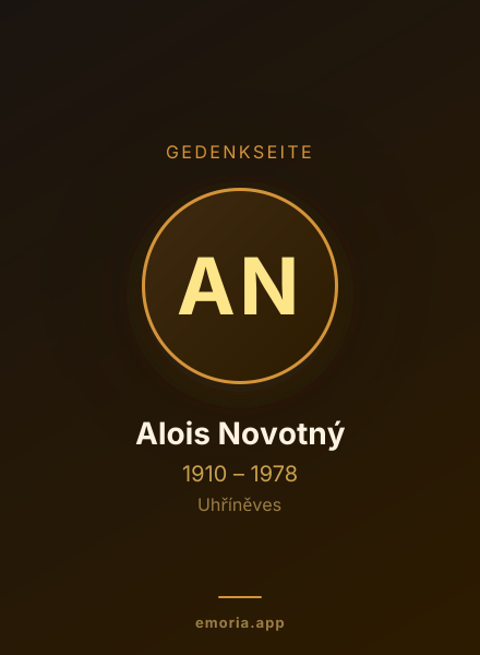Gedenkportrait von Alois Novotný