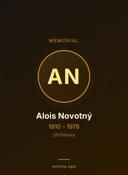 Memorial portrait of Alois Novotný