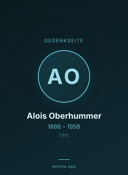 Gedenkportrait von Alois Oberhummer