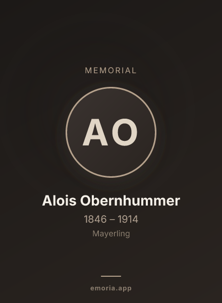 Memorial portrait of Alois Obernhummer