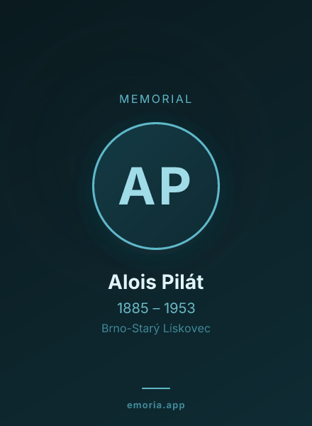 Memorial portrait of Alois Pilát
