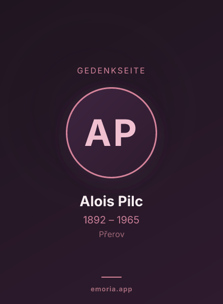 Gedenkportrait von Alois Pilc