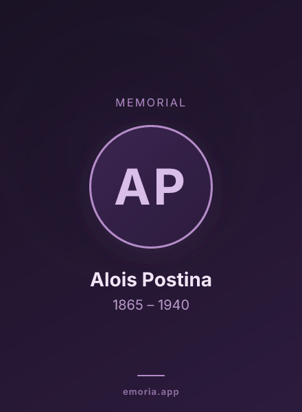 Memorial portrait of Alois Postina