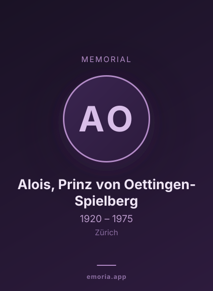 Memorial portrait of Alois, Prinz von Oettingen-Spielberg