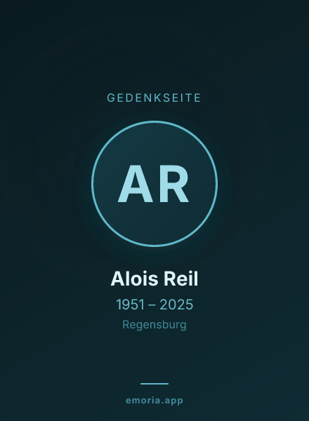 Gedenkportrait von Alois Reil