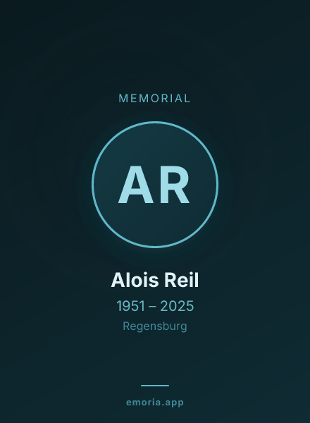 Memorial portrait of Alois Reil