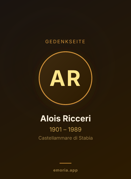 Gedenkportrait von Alois Ricceri