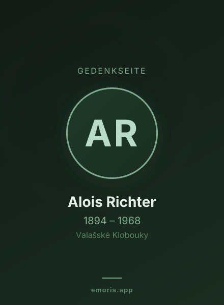 Gedenkportrait von Alois Richter