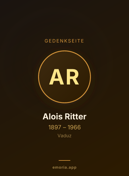Gedenkportrait von Alois Ritter