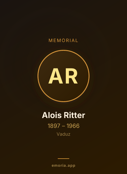 Memorial portrait of Alois Ritter