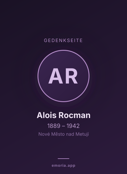 Gedenkportrait von Alois Rocman