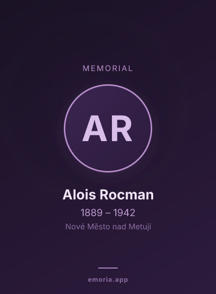 Memorial portrait of Alois Rocman